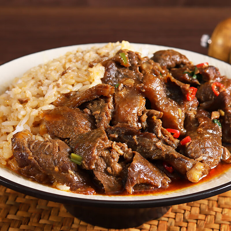 渔歌牧曲国产广式牛杂煲红烧牛腩煲酱香筋头巴脑400g批发牛肉生鲜熟食浇头 酱香筋头巴脑400g