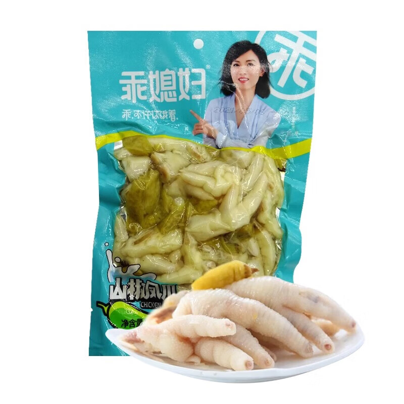 乖媳婦野山椒土雞爪 238g包裝泡椒雞爪休閑零食品辦公室零嘴 山椒鳳爪2 爪238g