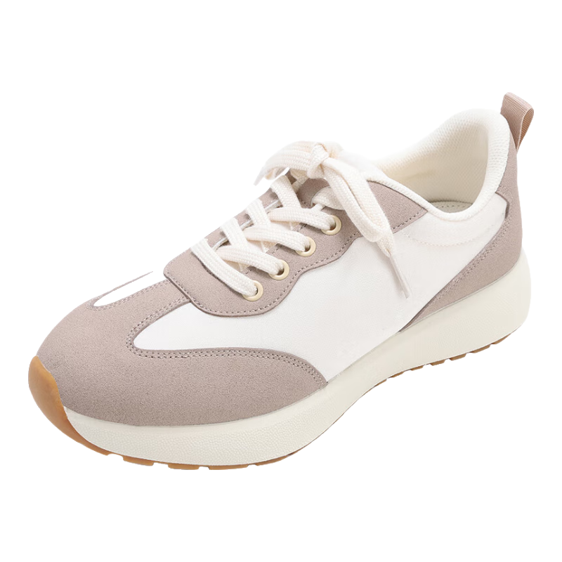 Pansy日本德訓(xùn)鞋女休閑鞋25年春季新款軟底輕便運(yùn)動鞋舒適鞋4201 灰褐色 37