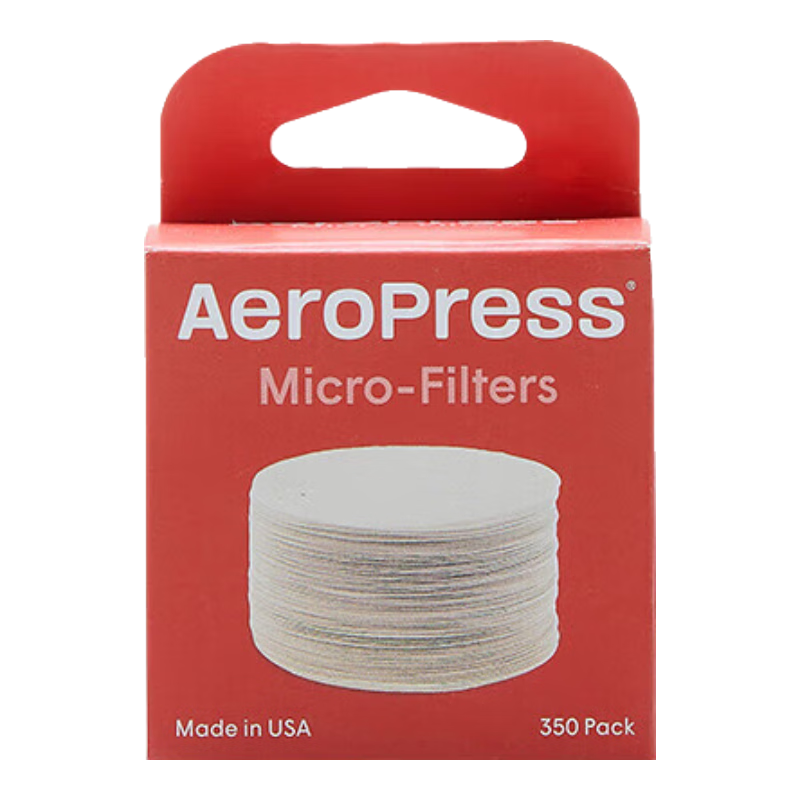 愛(ài)樂(lè)壓AeroPress過(guò)濾手壓咖啡咖啡機(jī)濾紙普通專用過(guò)濾紙圓形原木漿進(jìn)口350片裝 白色 350張 1件