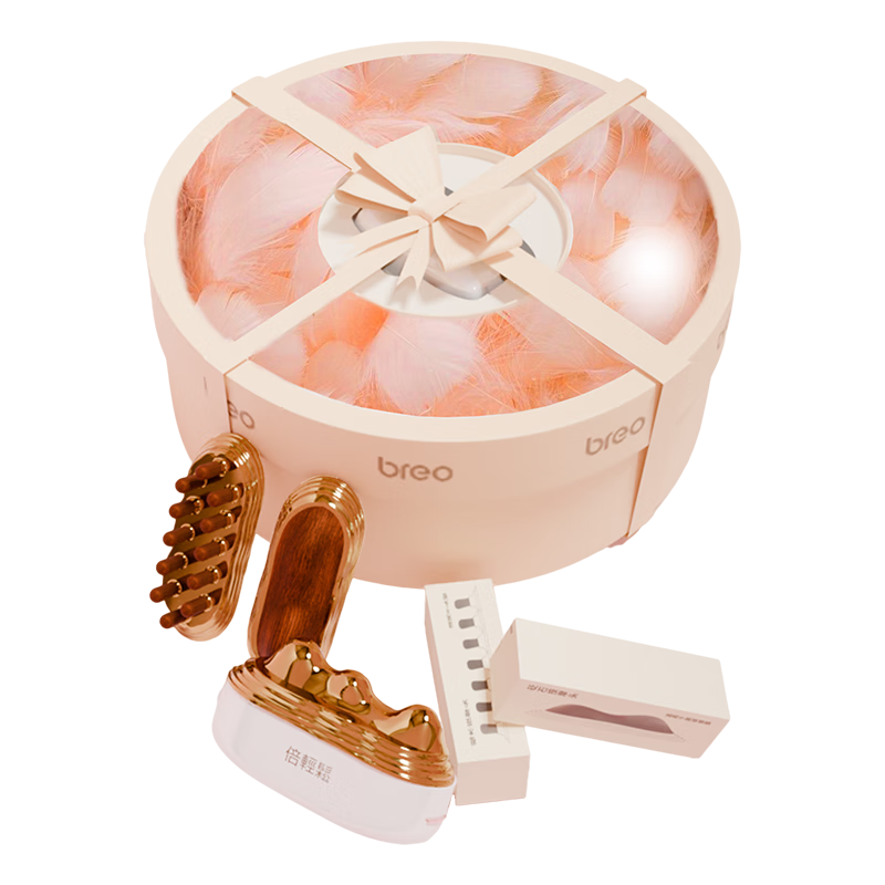 倍輕松小金山美肌經(jīng)絡(luò)美容儀按摩儀/器套裝禮盒 面部冷熱敷 +砭石刮痧+紅光梳 生日新年情人節(jié)禮物送女友