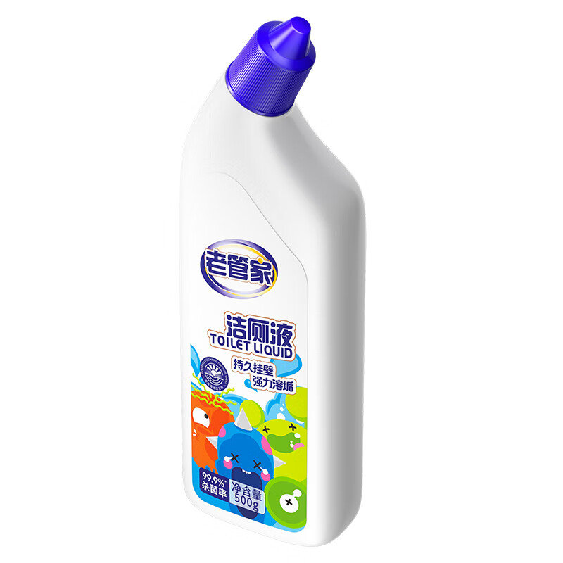 老管家洁厕液洁厕灵厕所马桶清洁剂清洗剂除垢去异味 500ml 4瓶