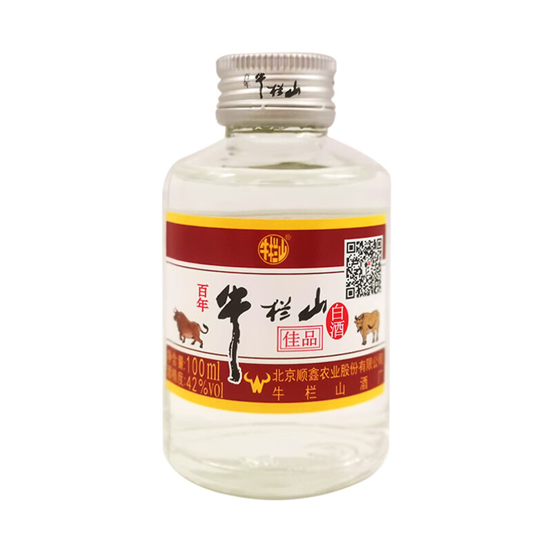 牛栏山百年牛栏山二锅头浓香型白酒42度佳品二两小酒100ml*24瓶整箱年货 42度 100mL 24瓶 佳品二两