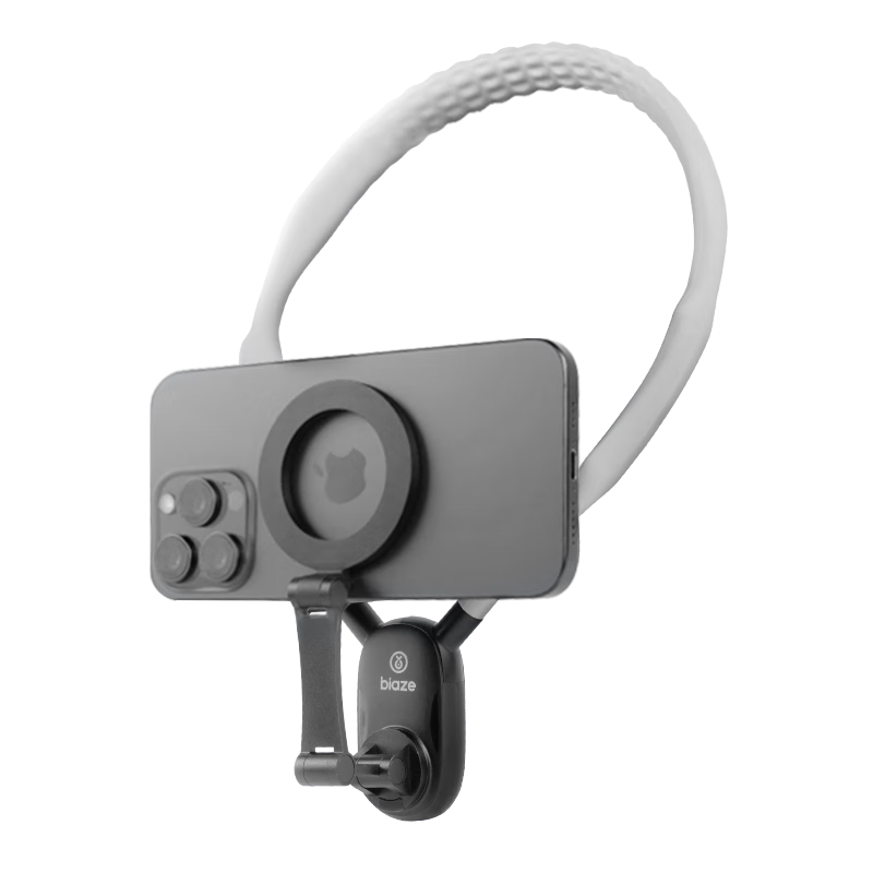 畢亞茲磁吸掛脖手機(jī)支架胸前拍攝第一視角蘋果Magsafe磁吸支架vlog戶外途步騎行釣魚拍攝相機(jī)掛脖支架JS7