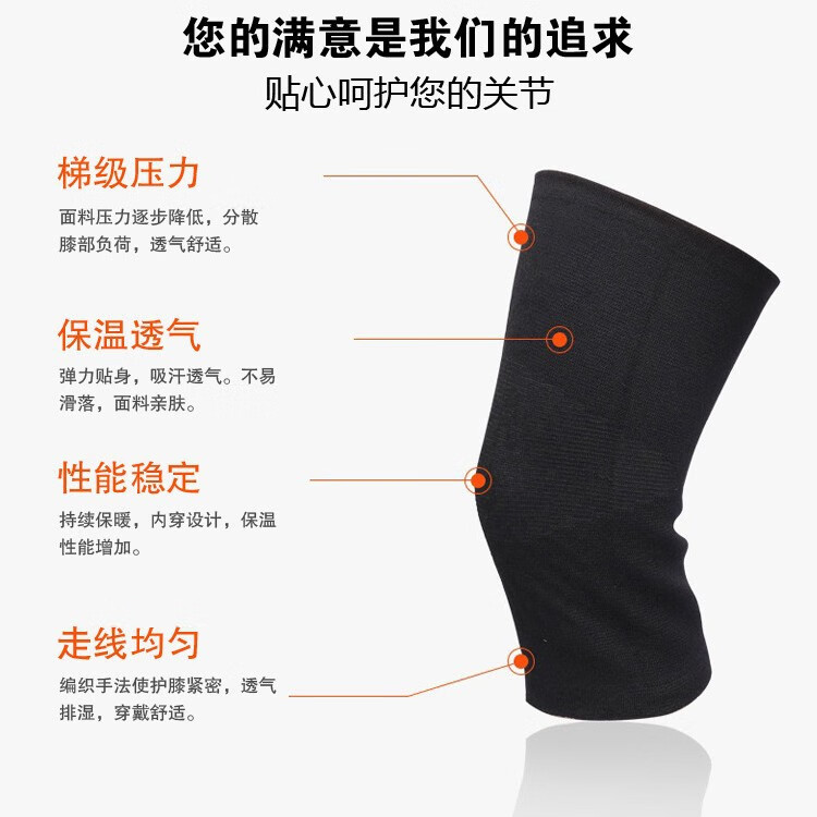【精选】艾草发热护膝盖老寒腿漆关节保暖护腿护膝女中老年防寒热 艾草发热常规款(1对装) 灰色