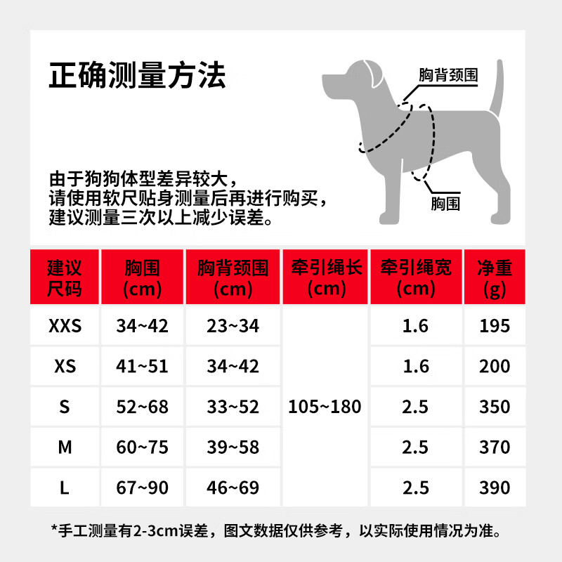 未卡草莓宠物背包牵引绳套装工字型胸背牵引绳大中小型犬遛狗绳狗链 L码(胸围尺寸67~90cm)