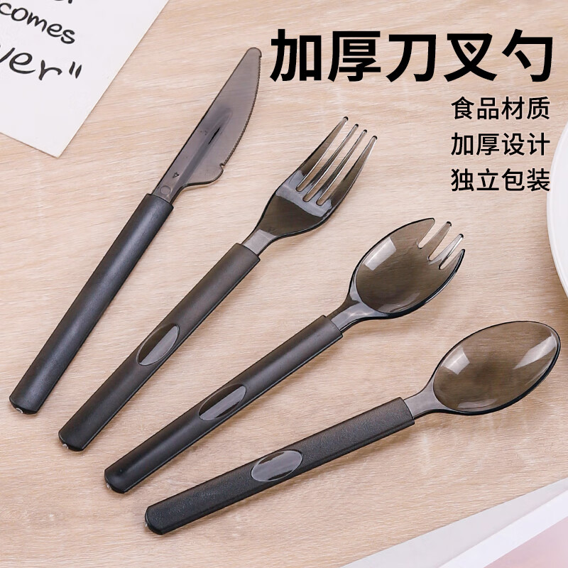胖东来品质一次性餐厨具套装叉子勺子独立包装蛋糕叉西餐餐具加厚 说明: 所有产品以图片颜色为准