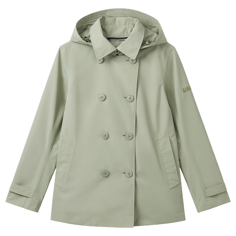 AIGLE【春夏新品】艾高風(fēng)衣外套GORE-TEX防風(fēng)防雨透汽戶外休閑上衣 草綠色BI451 S 36 (160/84A)