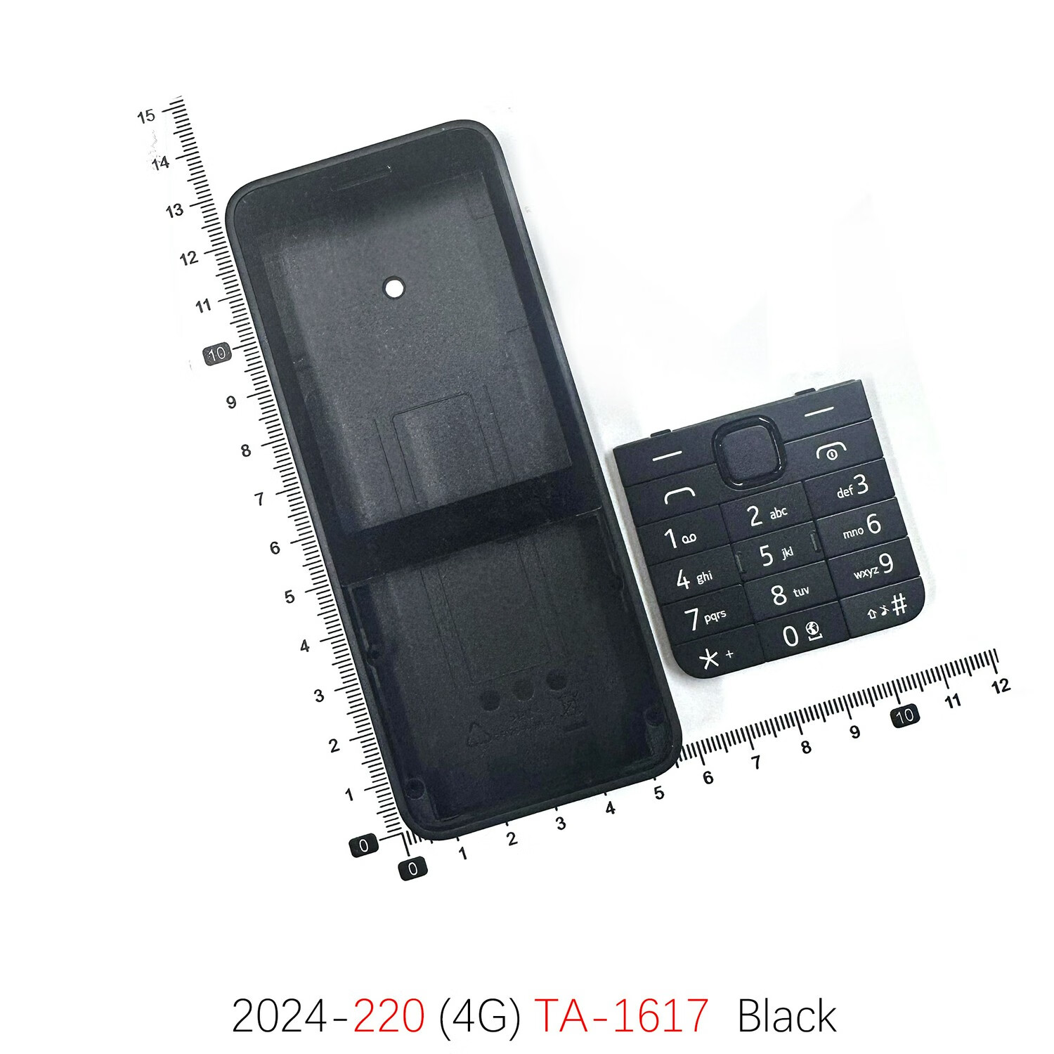 梦莞适用于诺基亚2023 220 4G 3210 8210手机外壳 机壳 按键 电池后壳 2023 220 4G Black