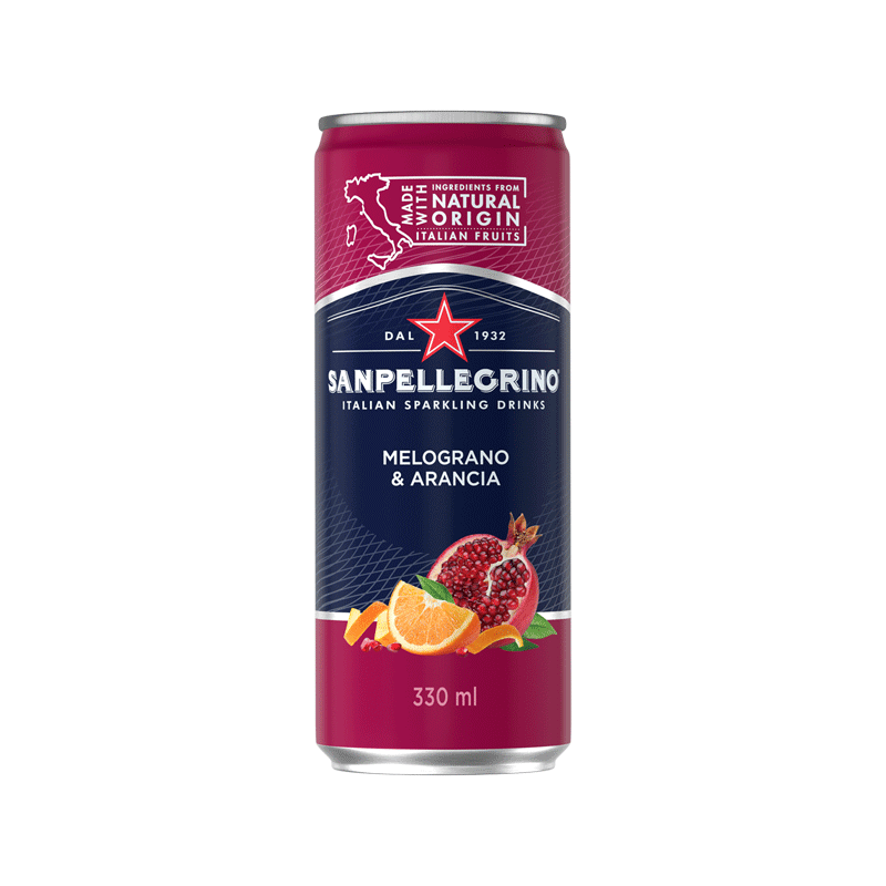 圣培露（S.Pellegrino）含气血橙甜橙果汁饮料330ml*24罐/箱