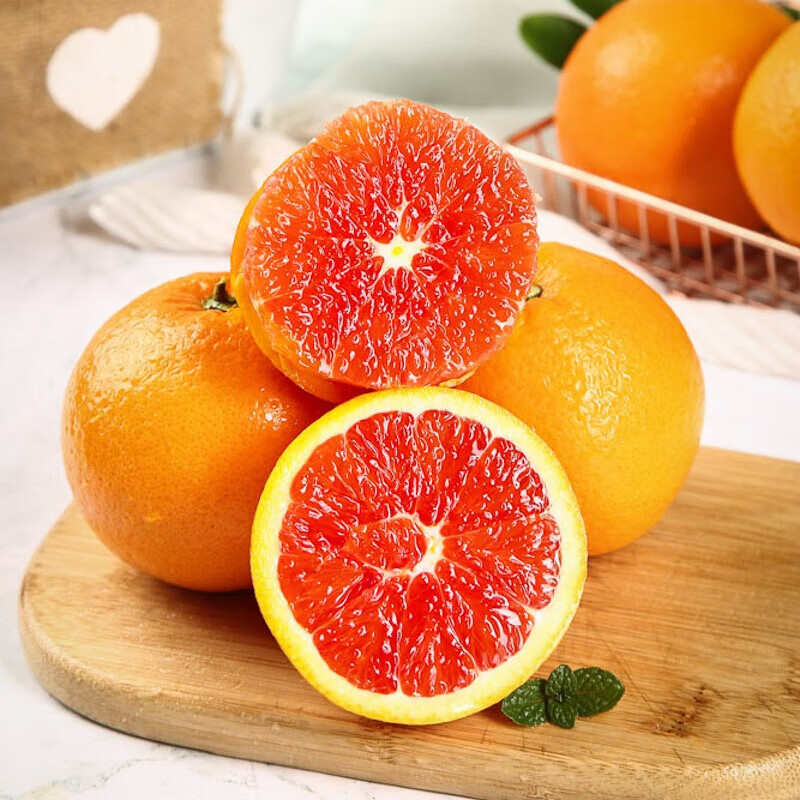 酷果汇正宗中华红血橙新鲜水果当季现摘红肉心手剥橙子整箱年货水果彩箱 【爆款】净重5斤-单果65MM+