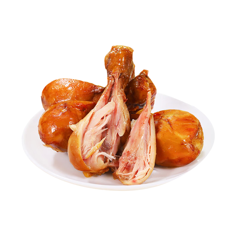 零食宅域盐焗去皮鸡腿开袋即食卤小鸡腿健身代餐饱腹食品轻食真空包装480g