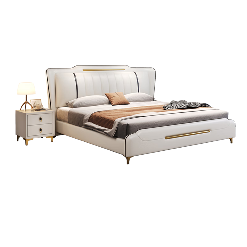 ڲѰ Ʒƴ ˫˴1.82׼ԼʵľԴ󴲴鴲 (洲ͷ ɫ1800mm*2000mmܽṹ628.5Ԫ