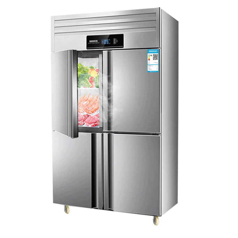 雪花四門冰箱商用冷藏冷凍雙溫六門冰柜大容量冰箱餐飲廚房飯店立式不銹鋼保鮮柜四開門冰箱冷藏展示柜 【全冷凍】大四門純銅管丨加厚耐用 2025全新升級(jí)丨大容量丨高效制冷