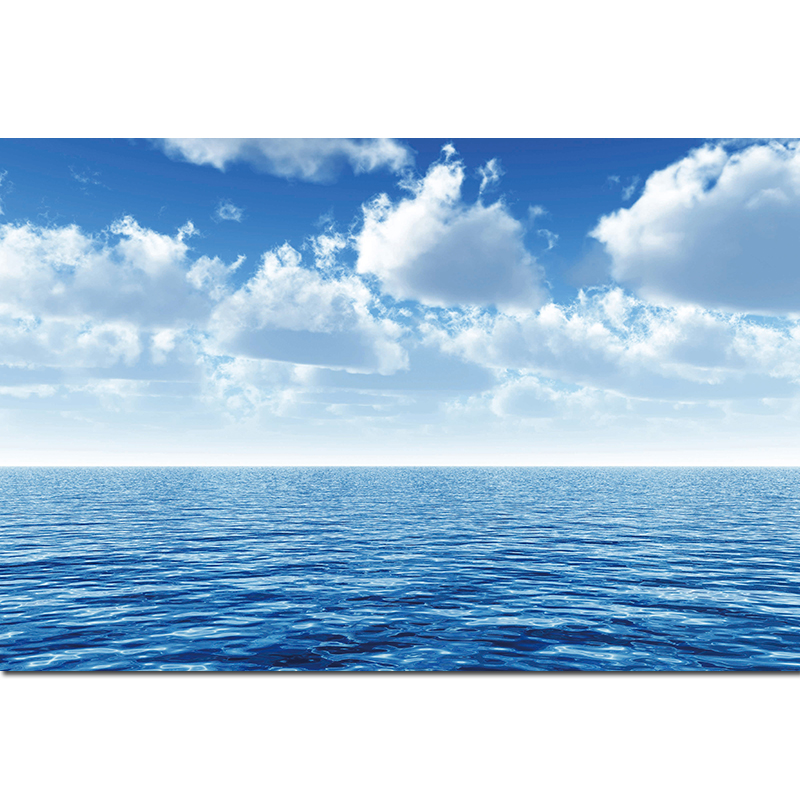 大海风景画碧海蓝天白云海边美景图宿舍房间客厅背景装饰自粘墙画 j2