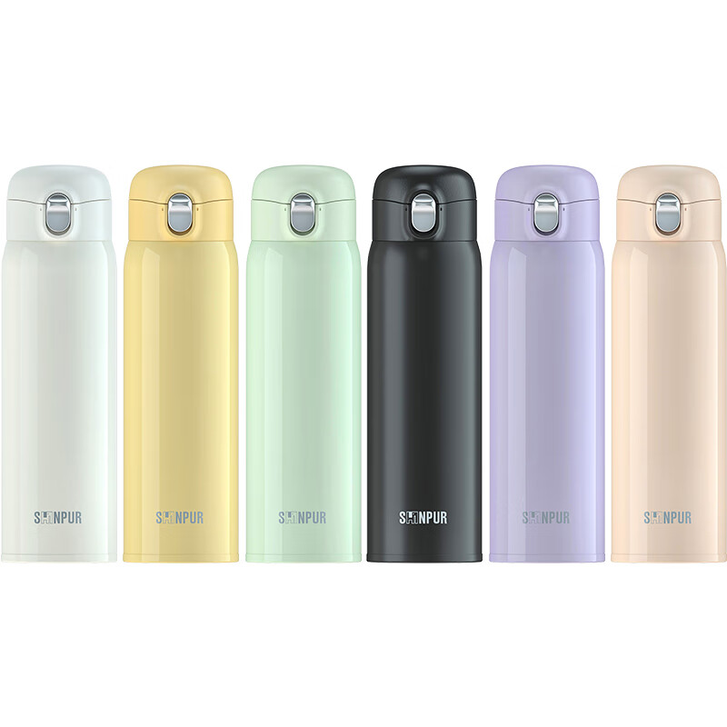 象普日本保温杯女带吸管可爱学生水杯女士不锈钢茶杯大人孕妇杯子 柳絮白吸管盖+直饮盖480ml