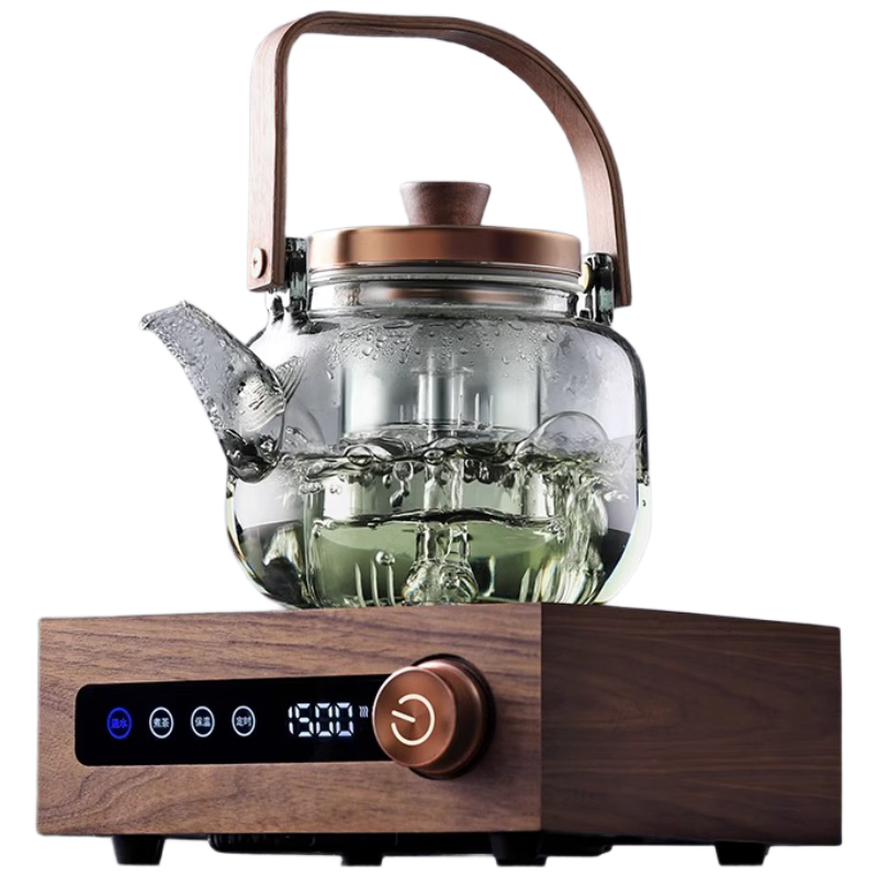 尚言坊电陶炉煮茶器办公室小型一人玻璃煮茶壶烧水壶养生壶电热茶炉套装