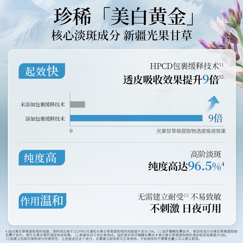 美肤宝臻白系列套装美白淡斑祛斑烟酰胺焕白淡化痘印化妆品生日礼物 【冰川白】礼盒4件套(洁水乳精华)