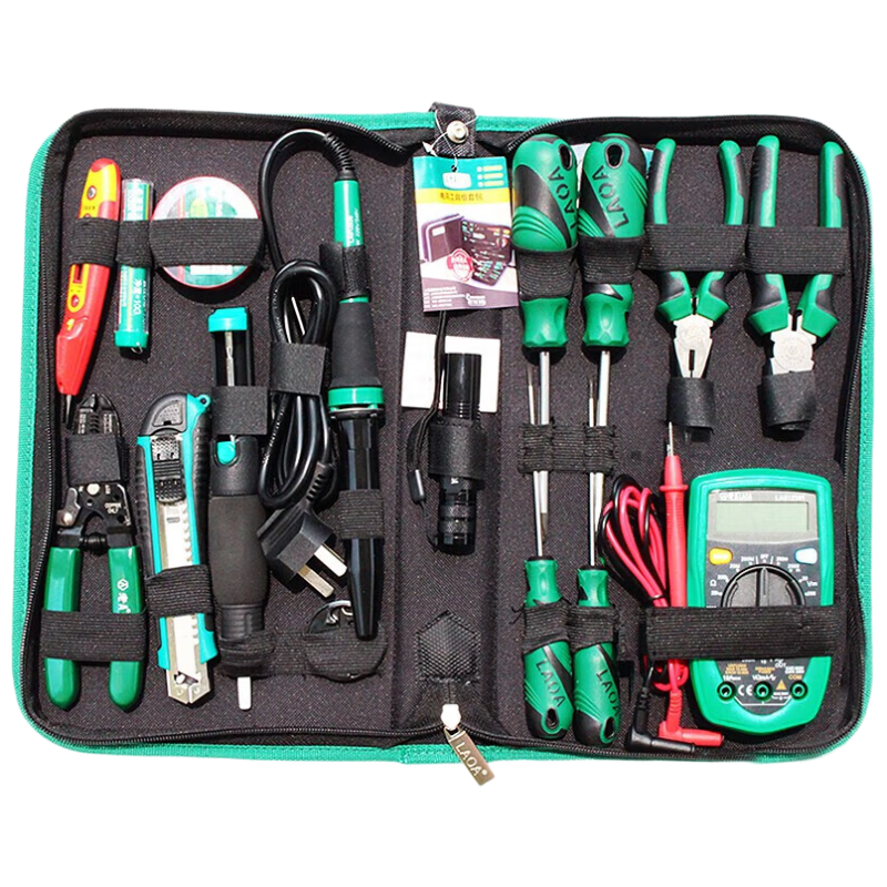 老A(LAOA)電訊工具套裝16件萬用表電工工具家用維修組套 LA101316