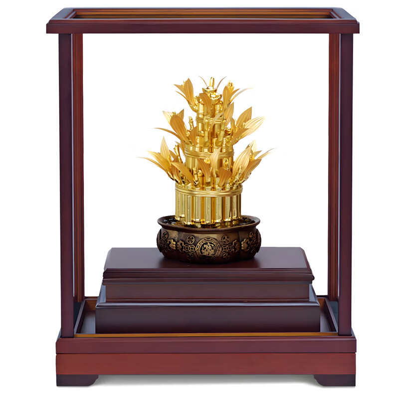 NWTB 金箔步步高升富贵竹子领导升职办公室摆件乔迁新居开业礼品装饰 财富高升