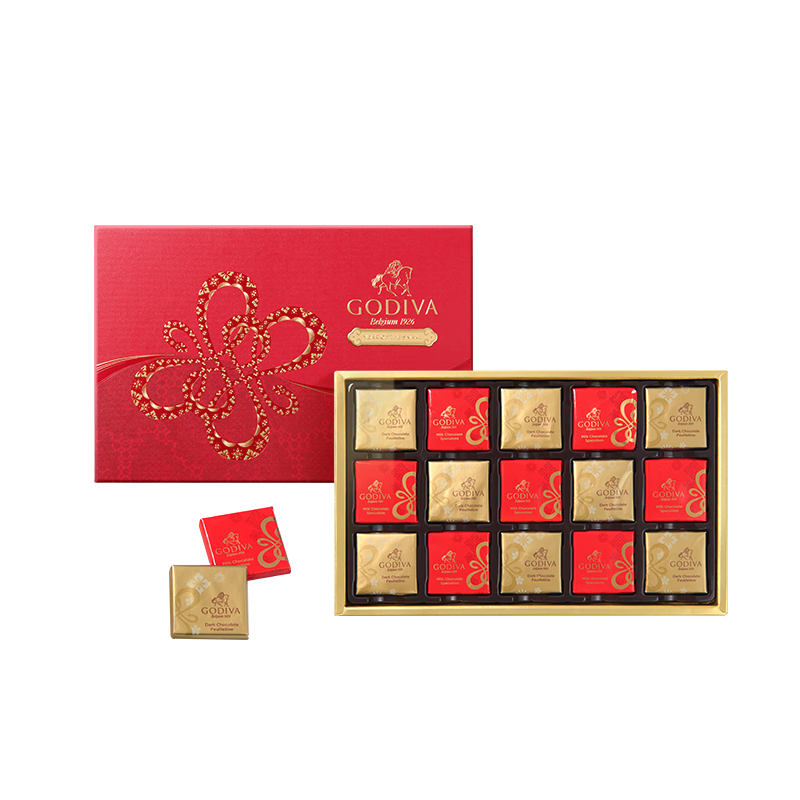 歌帝梵（GODIVA）巧运非梵片装巧克力礼盒15片装生日礼物送女友