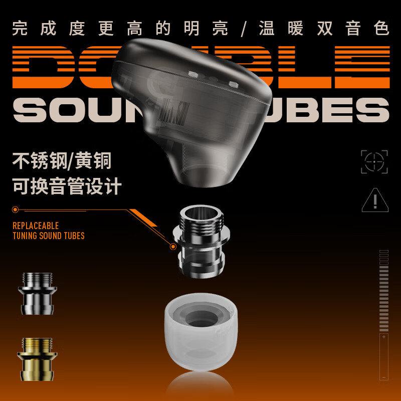 宁梵声学NFaudio RA15可换音管音乐耳机 HIFI耳机 监听耳机 游戏耳机 流行首选 灰色