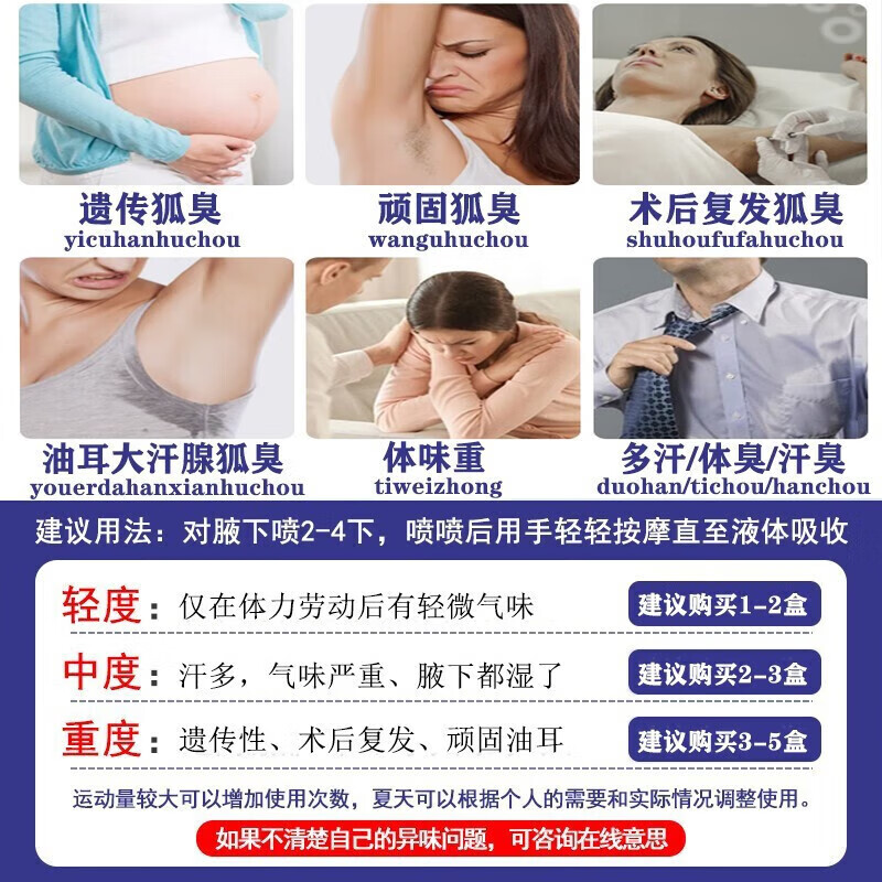 南京同仁堂止汗露狐臭腋臭去除净味水男女士专用喷雾腋下根部止汗香体露 五盒384【巩固装】遗传多年