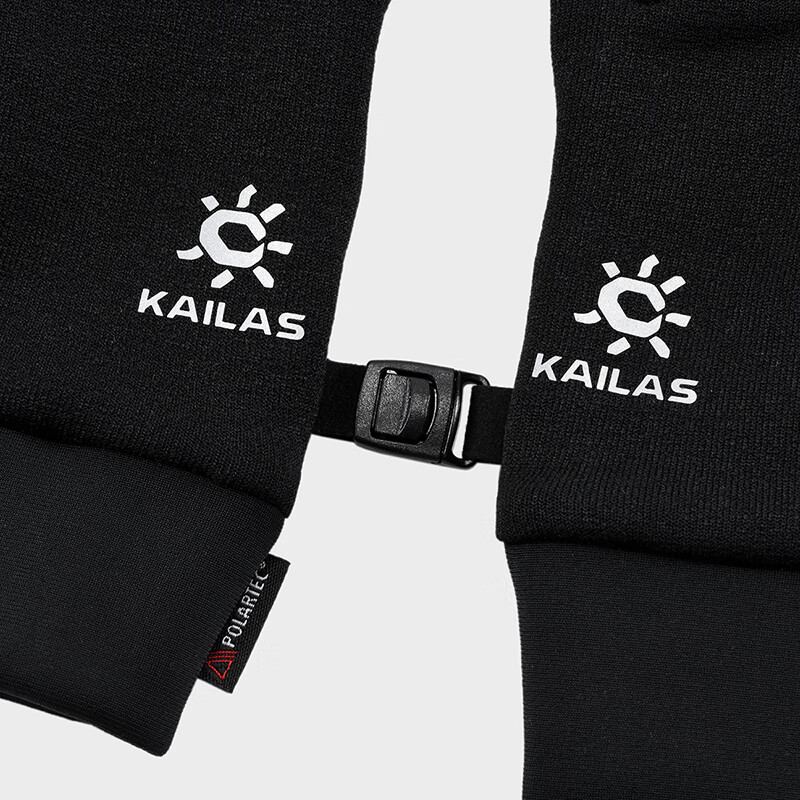 凯乐石(KAILAS)户外运动女款Polartec弹力抓绒手套KM2404202 黑色 M