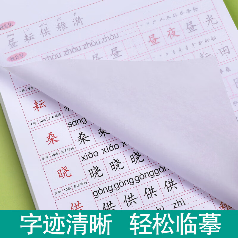 金枝叶五年级字帖上下册临摹练字帖小学生专用同步练字本语文人教版硬笔书法儿童楷书练习 五年级上册（共46页）
