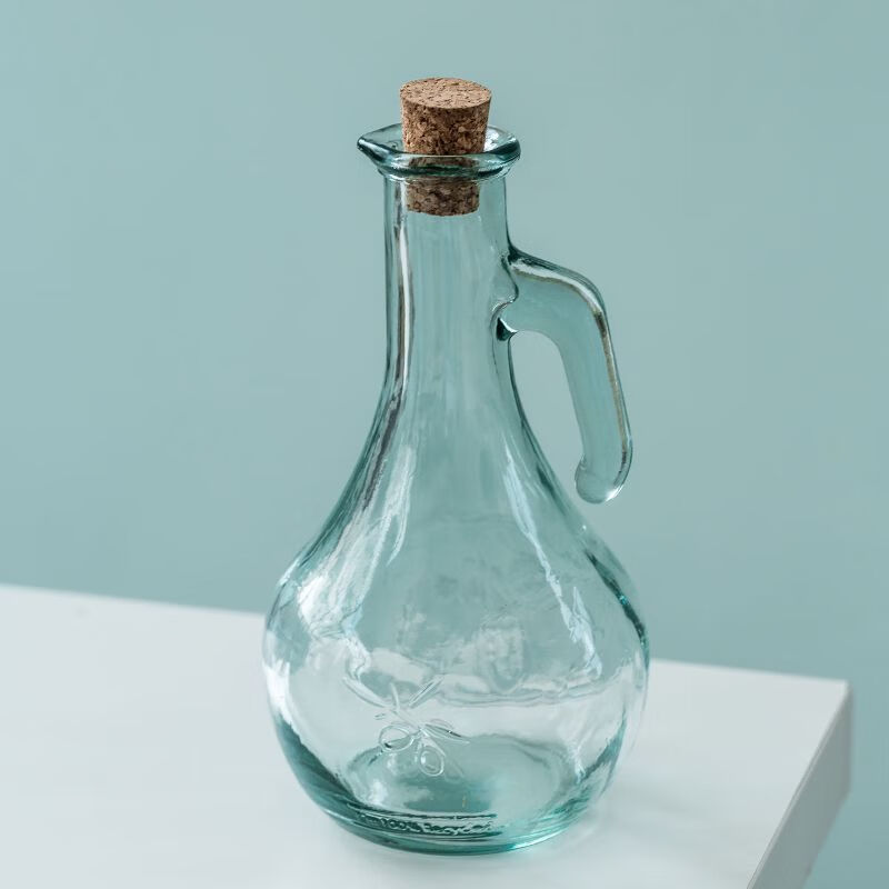 西班牙VSM油壶厨房家用橄榄油玻璃油罐复古创意酱油醋调味瓶 托莱多系列/淡蓝色500ml