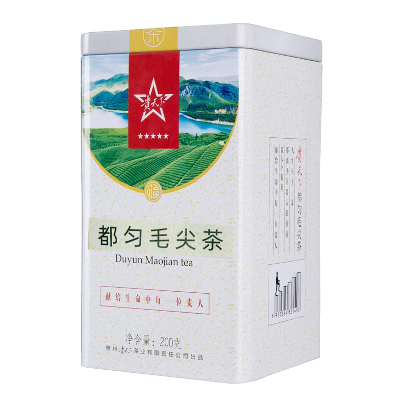貴天下2025年貴州茶葉綠茶雨前都勻毛尖小罐裝茶高山云霧罐裝200g綠茶