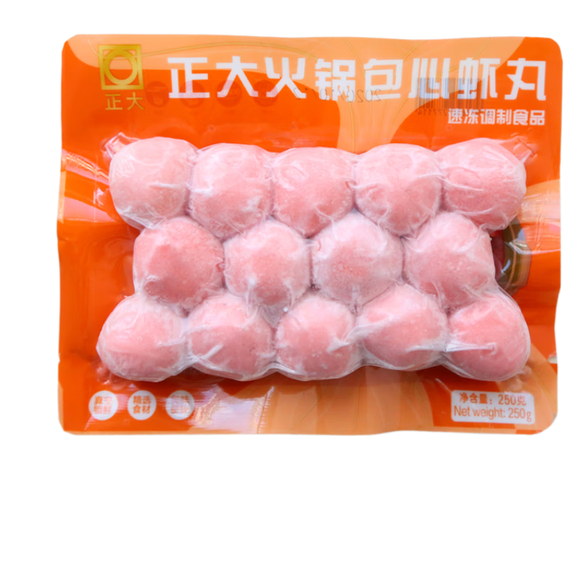 CP正大火鍋包心蝦丸250g 火鍋丸子麻辣燙關(guān)東煮 速食熟食食材