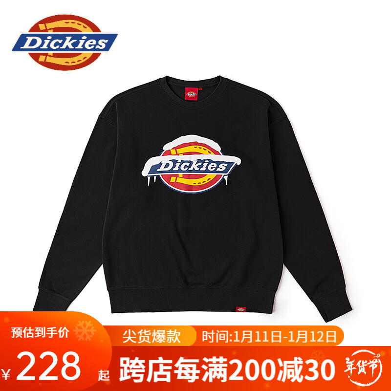 dickies���аٴ���ǰ��LOGOԲ������ ��Ůͬ�����ʼ�Լ���� DK0A884C ��ɫ L