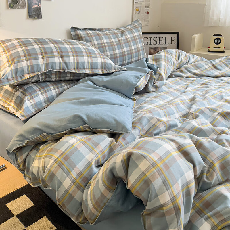 多兰诗（Duolanshi）磨毛四件套 小清新ins卡通田园花卉床上用品套件 帝威时代 2.0米 床单款 被套200*230