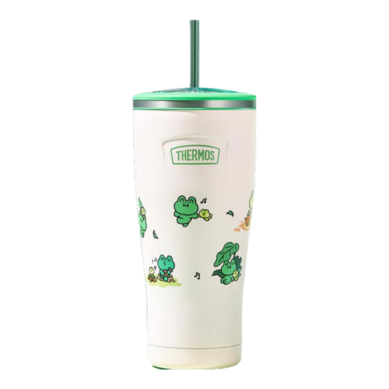 膳魔師（THERMOS）linefriends蛙里奧系列可愛便攜不銹鋼保溫杯咖啡杯學(xué)生水杯 冰霸杯 850ml