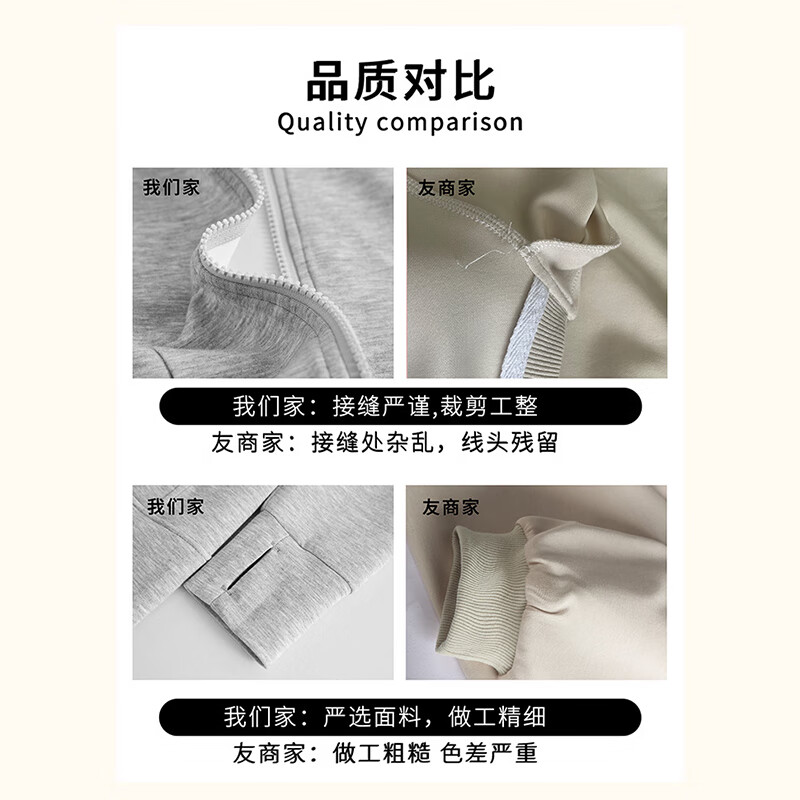 浪莎摇粒绒外套女2025秋冬新款修身连帽卫衣运动开衫保暖防风抓绒衣 白灰 【春秋运动卫衣款】 M 【适合100-120斤】