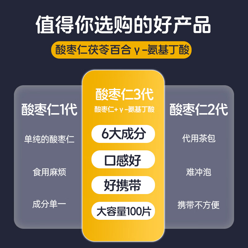 西知堂酸枣仁茯苓百合γ-氨基丁酸100g中老年成人睡眠酸枣仁 体验装 100g*1盒