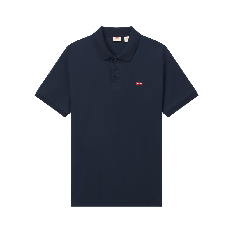 Levi’s李維斯冰酷系列25春夏新款男士針織休閑簡(jiǎn)約涼感短袖Polo衫 藏青色 004KC-0002 L