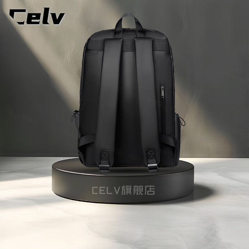 CELV品牌 双肩包男新款背包男轻便大容量旅行包防泼水皮膜电脑包书包 雅灰色 30*45*15cm
