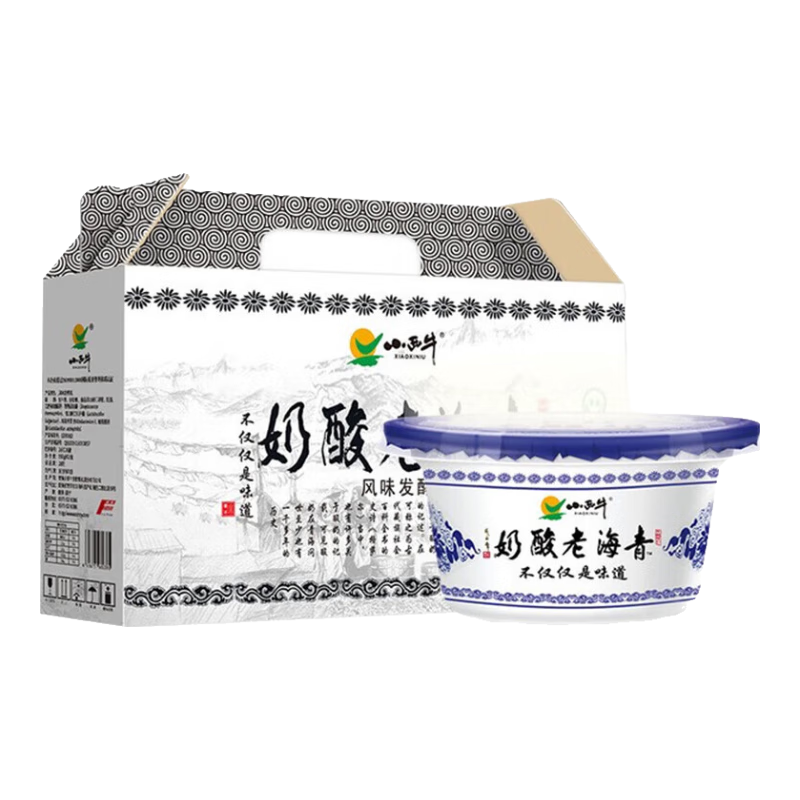 小西牛（XIAOXINIU）青海老酸奶碗裝 傳統工藝正宗原味老酸奶 150g*12盒 150g * 瓶 1箱12盒