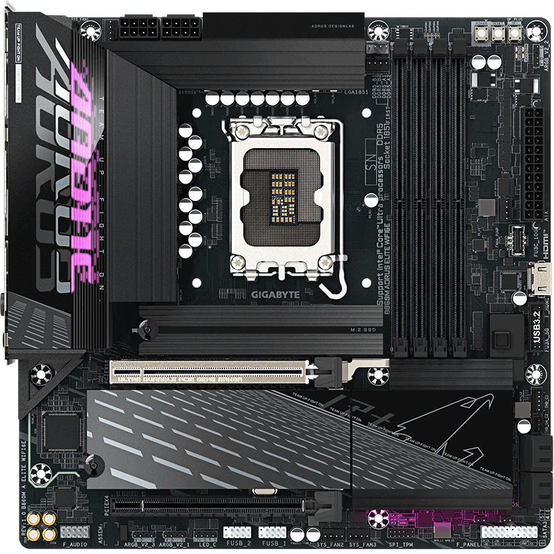 技嘉（GIGABYTE）小雕B860M AORUS ELITE WIFI6E DDR5主板 支持CPU Ultra U7-265K 245K LGA 1851