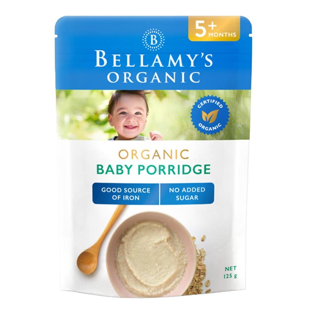 貝拉米（Bellamy's）燕麥高鐵米粉125g 嬰兒寶寶輔食 有機 6個(gè)月以上 澳洲原裝進(jìn)口