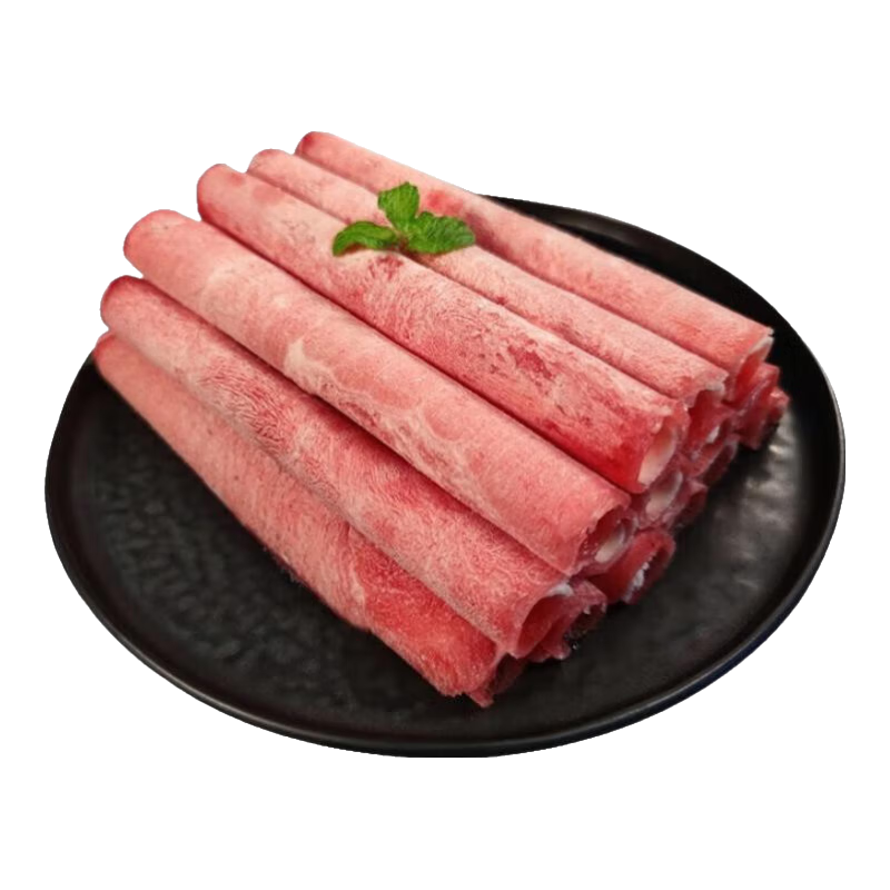 東來順 內蒙古原切肥牛卷 國產牛肉卷 牛肉片 火鍋食材 中華老字號 原切肥牛卷1.8斤（900g）