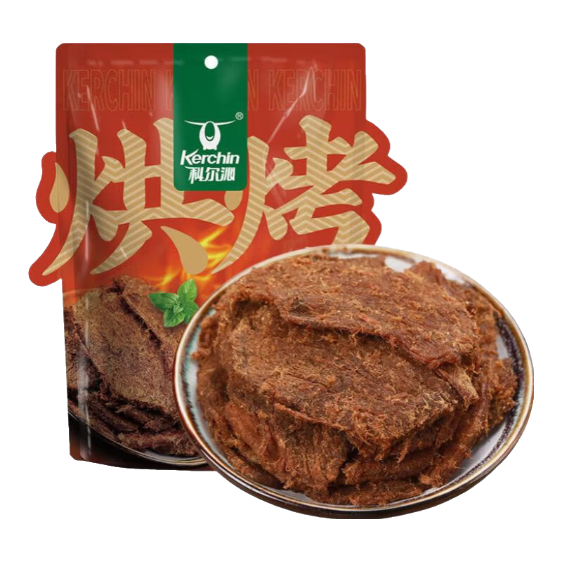 科尔沁休闲零食 肉干肉脯 零食小吃 内蒙特产 古法牛肉干 原味 120g*1袋