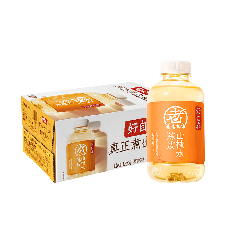 元氣森林 元氣自在水 好自在 陳皮山楂水 植物飲料 500mL*15瓶裝