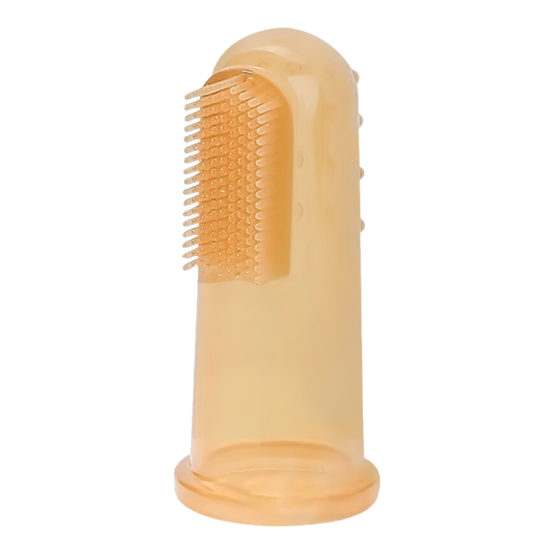 婴儿硅胶指套牙刷舌苔刷乳牙刷口腔清洁指套手指牙刷0-3岁5146 乳牙刷2支装（纳米银色）