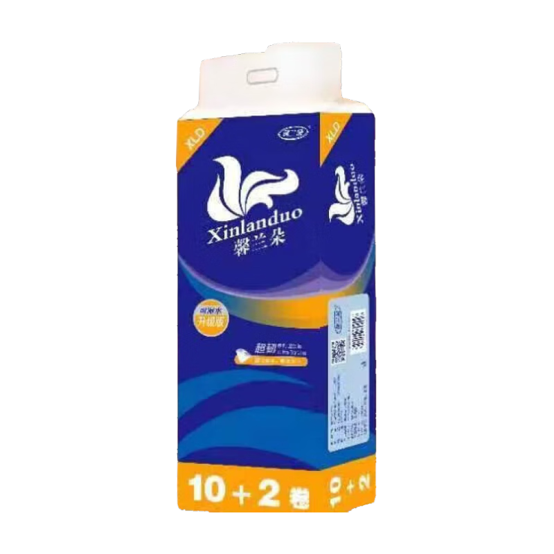 馨兰朵卫生纸原木无芯卷纸厕纸柔韧家庭装 5层12卷500g/1提 1提12卷