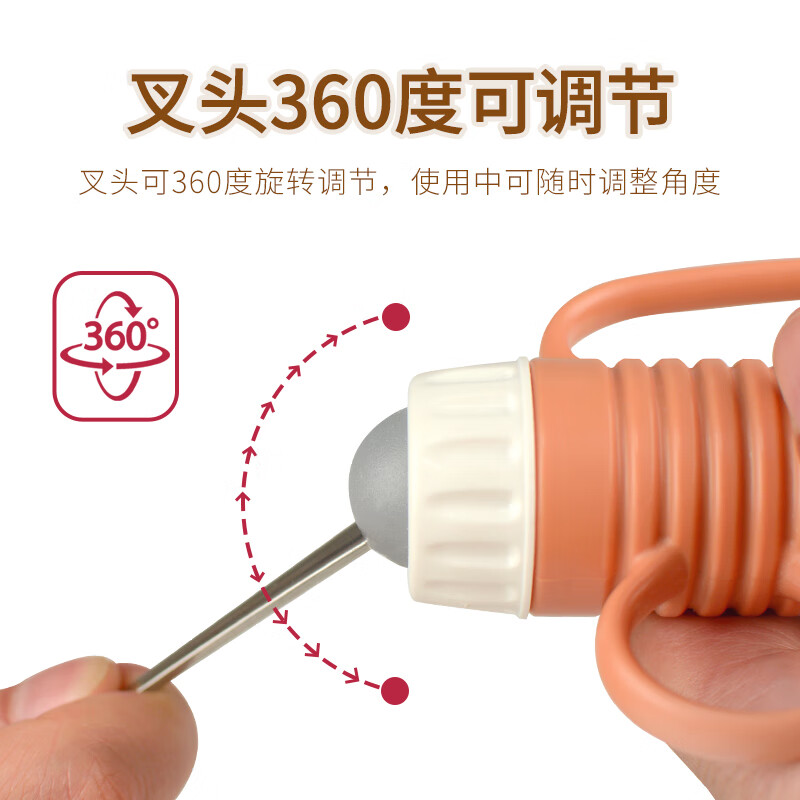 美物德品老人辅助餐具吃饭助食筷子勺子叉子手抖无力康复训练左右手通用 筷+勺+叉（简装） 1件套