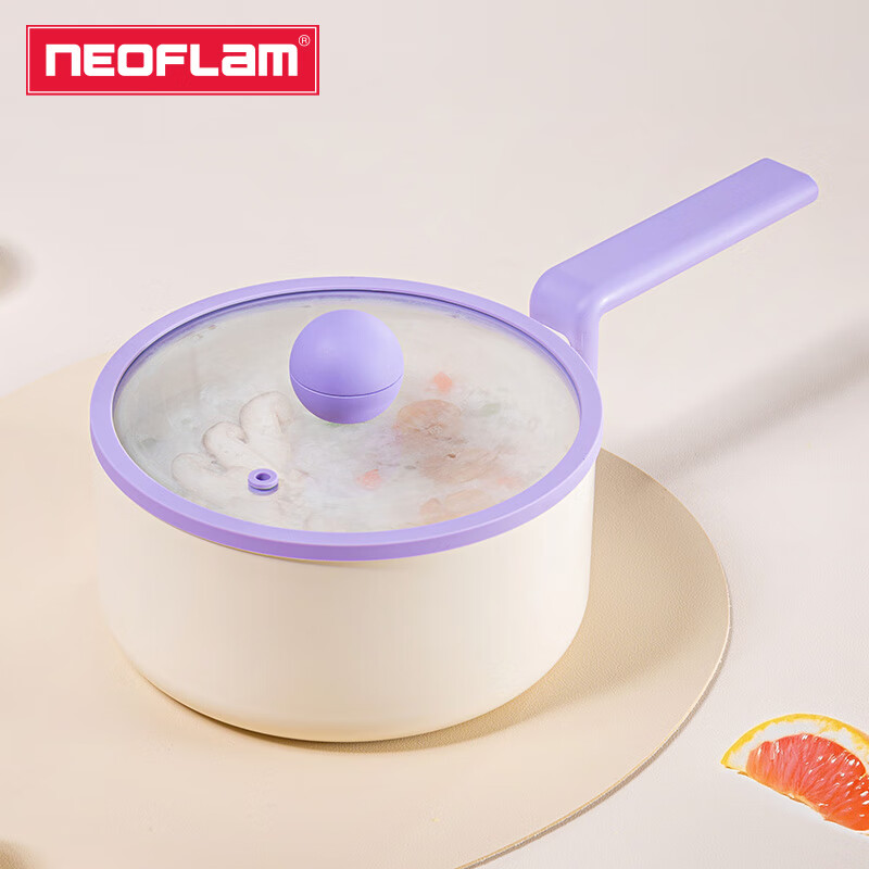 Neoflam陶瓷不粘小奶锅辅食锅婴儿不粘锅一人用小锅泡面锅电磁炉燃气通用 奶锅 18cm
