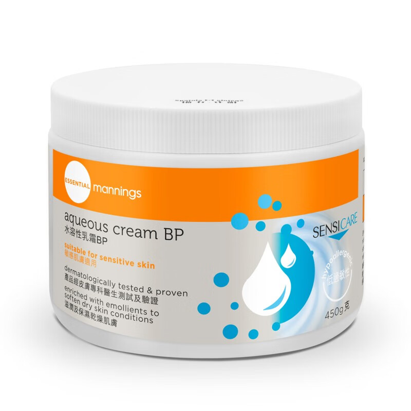 万宁(mannings)身体霜 水溶性乳霜BP 秋冬保湿干燥急护 润肤霜 450g